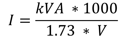 kw to amp formula for 3 phase