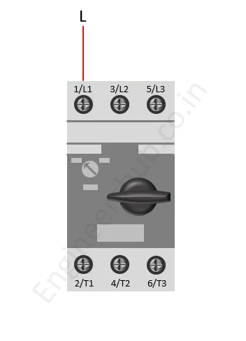 Line Connection to MPCB for Single phase motor