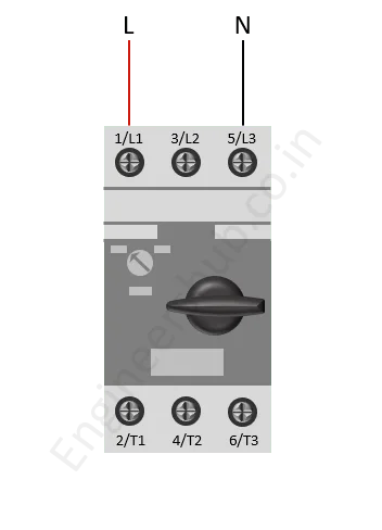 Neutral Connection of MPCB to single phase motor