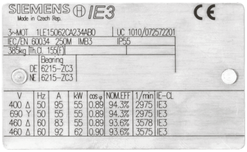 How to read a motor nameplate? How to read a motor nameplate