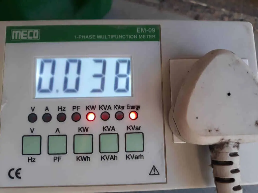 Power Consumption of Washing machine at cold Temp Settings Power Consumption of Washing machine at cold temp settings